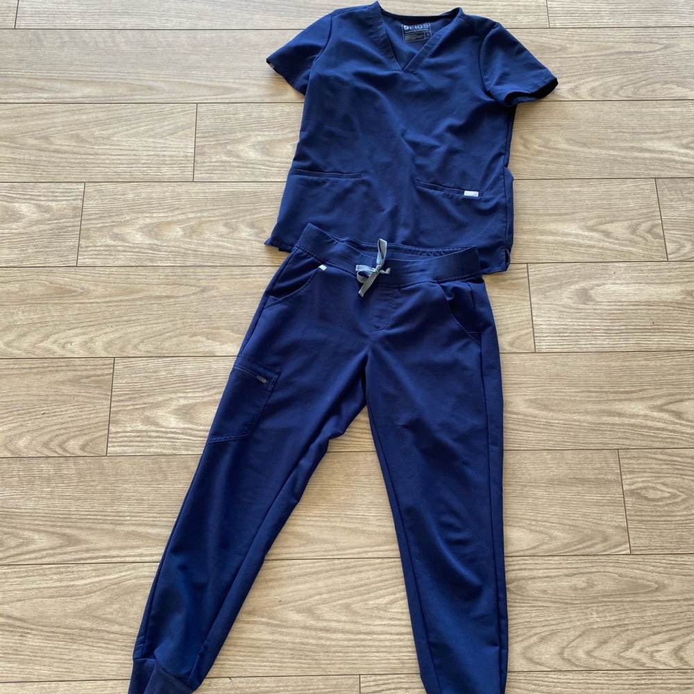Navy Blue Figs Scrub Set Women’s